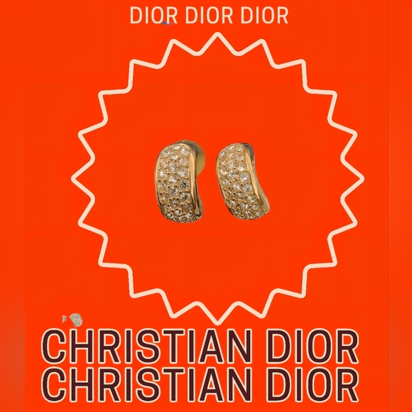 Vintage Christian Dior Post Back Earrings - Picture 1 of 2